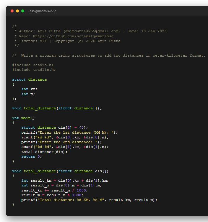 Write a program using structures to add two distances in meter-kilometer format.